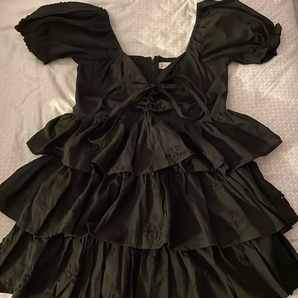 black altar’d state tiered ruffle dress